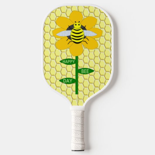 Happy bee Day Birthday Bumblebee Pickleball Paddle (Voorkant)
