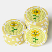 Happy bee Day Birthday Bumblebee Poker Chips (Opstapeling)