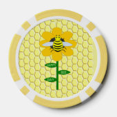 Happy bee Day Birthday Bumblebee Poker Chips (Achterkant)