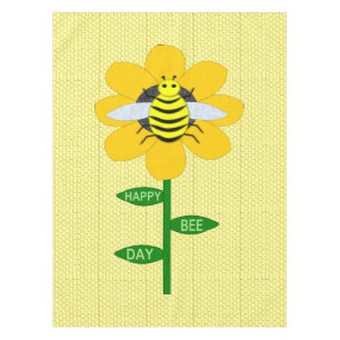 Happy bee Day Birthday Bumblebee Tafelkleed