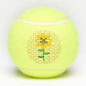 Happy bee Day Birthday Bumblebee Tennisballen (Achterkant)