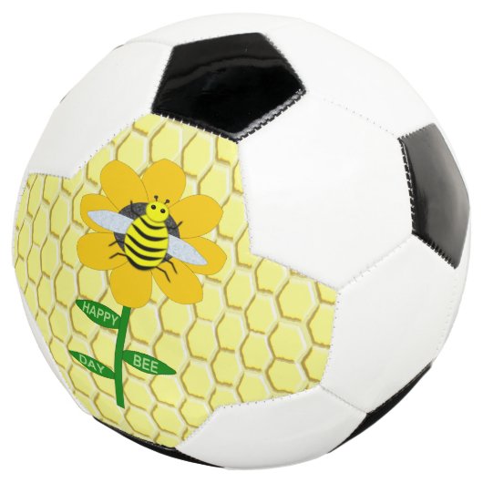 Happy bee Day Birthday Bumblebee Voetbal (Drie kwart)