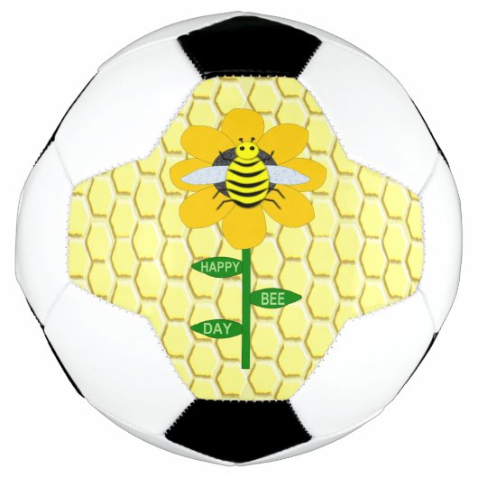 Happy bee Day Birthday Bumblebee Voetbal (Voorkant)