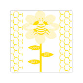 Happy bee Day Birthday Bumblebee Zelfinktende Stempel (Design)
