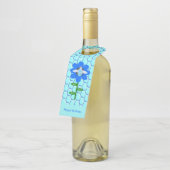 Happy bee Day Boy Blue Birthday Bumblebee Custom Flessenhanger (Schuin)