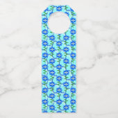 Happy bee Day Boy Blue Birthday Bumblebee Custom Flessenhanger (Achterkant)