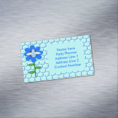 Happy bee Day Boy Blue Birthday Bumblebee Custom Magnetisch Visitekaartje (Voorbeeld)