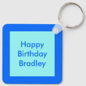 Happy bee Day Boy Blue Birthday Bumblebee Custom Sleutelhanger (Achterkant)