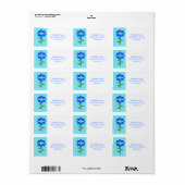 Happy bee Day Boy Blue Birthday Bumblebee Food Etiket (Full Sheet)