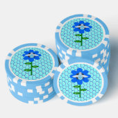 Happy bee Day Boy Blue Birthday Bumblebee Poker Chips (Opstapeling)