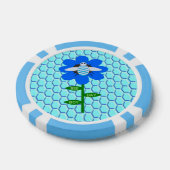 Happy bee Day Boy Blue Birthday Bumblebee Poker Chips (Enkel)