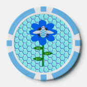 Happy bee Day Boy Blue Birthday Bumblebee Poker Chips (Voorkant)