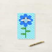 Happy bee Day Boy Blue Birthday Bumblebee Post-it® Notes (Op bureau)