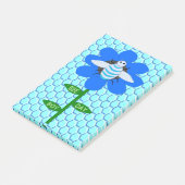 Happy bee Day Boy Blue Birthday Bumblebee Post-it® Notes (Schuin)