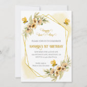 Happy Bee-day Eerste Verjaardag Uitnodiging (Voorkant)