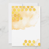 Happy Bee-day Eerste Verjaardag Uitnodiging (Achterkant)