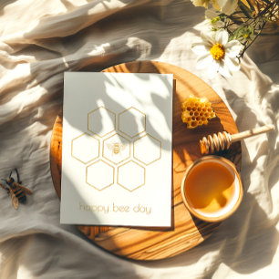 Happy Bee Day Folie Verjaardag Kaart