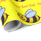 Happy "Bee" Day Gift Wrap Cadeaupapier (Rol Hoek)