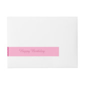 Happy bee Day Girl Pink Birthday Bumblebee Custom Adreslabel Wikkel (Voorkant)