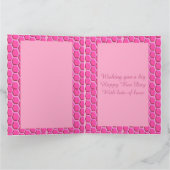 Happy bee Day Girl Pink Birthday Bumblebee Custom Kaart (Binnen)