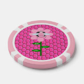 Happy bee Day Girl Pink Birthday Bumblebee Poker Chips (Enkel)