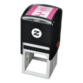 Happy bee Day Girl Pink Birthday Bumblebee Zelfinktende Stempel (Product)