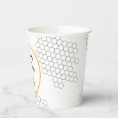 Happy bee Day Honeycomb Paper Cups Papieren Bekers (Links)