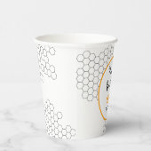 Happy bee Day Honeycomb Paper Cups Papieren Bekers (Rechts)