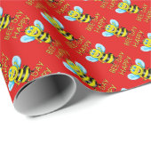 Happy Bee-Day inpakpapier (Rol Hoek)