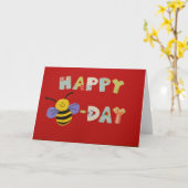 Happy Bee Day Kaart (Gele Bloem)
