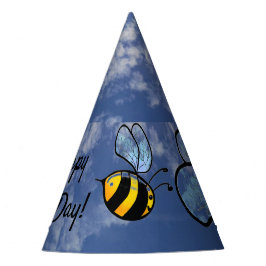 Happy Bee Day met Buzz the Bee, party pet Feesthoedjes