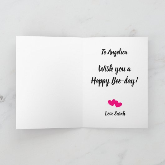 Happy Bee-day met Schattigee bijenkaart Programma (Binnen)