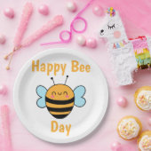 Happy Bee Day Papieren Bordje (Feest)