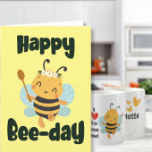 Happy Bee-day Schattige Bumblebee patroon gevouwen Programma