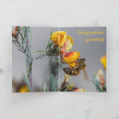 Happy Bee-Day verjaardagsfoto Kaart (Binnen)