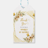 Happy Bee-day Waterverf Verjaardagsfeest Cadeaulabel (Voorkant)