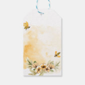 Happy Bee-day Waterverf Verjaardagsfeest Cadeaulabel (Achterkant)