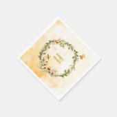 Happy Bee-day Waterverf Verjaardagsfeest Servet (Hoek)