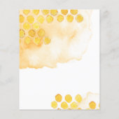 Happy Bee-day Waterverf Verjaardagsuitnodiging Flyer (Achterkant)