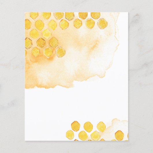 Happy Bee-day Waterverf Verjaardagsuitnodiging Flyer (Achterkant)