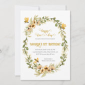 Happy Bee-day Waterverf Verjaardagsuitnodiging Kaart (Voorkant)