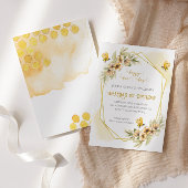 Happy Bee-day Waterverf Verjaardagsuitnodiging Kaart