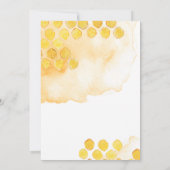 Happy Bee-day Waterverf Verjaardagsuitnodiging Kaart (Achterkant)