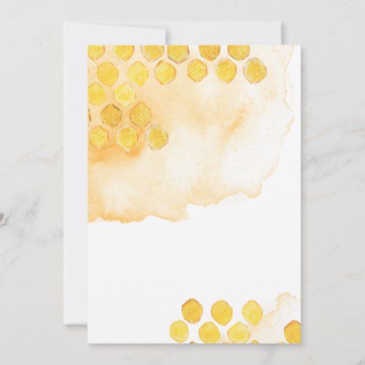 Happy Bee-day Waterverf Verjaardagsuitnodiging Kaart (Achterkant)