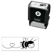 Happy Bee die ronddraait Zelfinktende Stempel (In situ)