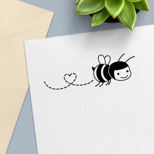 Happy Bee die ronddraait Zelfinktende Stempel