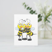 Happy Bee Familie Briefkaart (Staand voorkant)