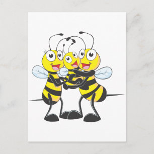 Happy Bee Familie Briefkaart