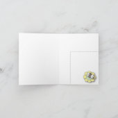 Happy bee Familie in Roze Hartelijk dank Bedankkaart (Binnen)