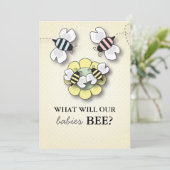 Happy bee Family Baby Gender Reopenbaare Display C Kaart (Staand voorkant)